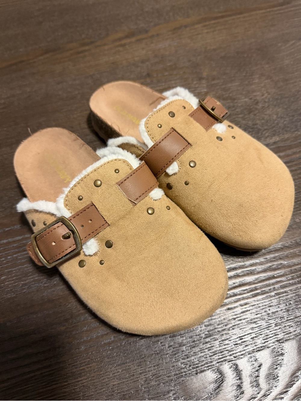 Old Navy Kids Tan Faux-Suede Clogs